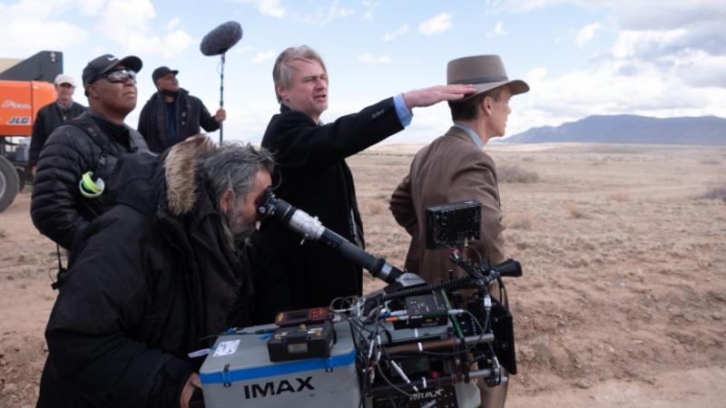 Christopher nolan and cilian murphy on oppenheimer set copy christopher nolan and cilian murphy on oppenheimer set copy